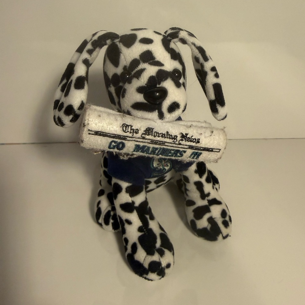 Forever Collectibles NFL Seattle Mariners Plush Dalmatian Dog & Newspaper 7"